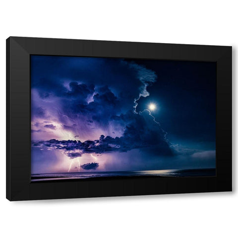 Thundercloud Invasion Black Modern Wood Framed Art Print by Yamashita, Takafumi