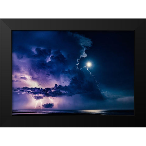 Thundercloud Invasion Black Modern Wood Framed Art Print by Yamashita, Takafumi