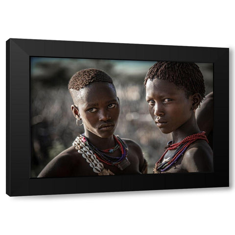 The Look Black Modern Wood Framed Art Print with Double Matting by Wride, Linda