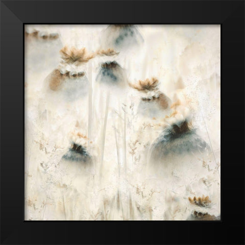 Seed Pods Black Modern Wood Framed Art Print by Talen, Nel