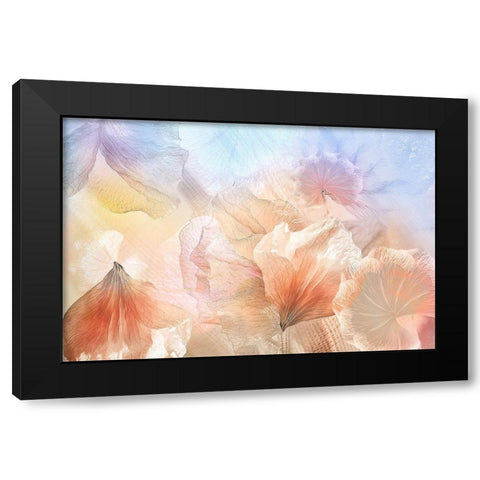 Ethereal Flowers Black Modern Wood Framed Art Print by Shumilova, Ludmila