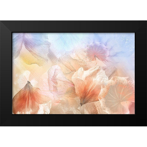 Ethereal Flowers Black Modern Wood Framed Art Print by Shumilova, Ludmila