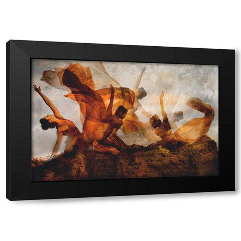 The Nymph Dance Black Modern Wood Framed Art Print with Double Matting by Pansky, Rachel