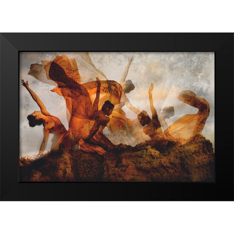 The Nymph Dance Black Modern Wood Framed Art Print by Pansky, Rachel