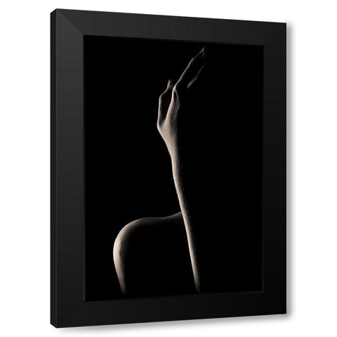 Bodyscape: You CanT See My Face Black Modern Wood Framed Art Print with Double Matting by Sungkono, Heru