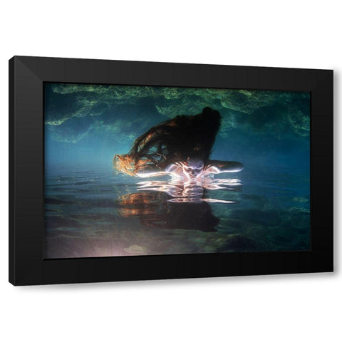 Kassandra Black Modern Wood Framed Art Print with Double Matting by Lopresti, Davide