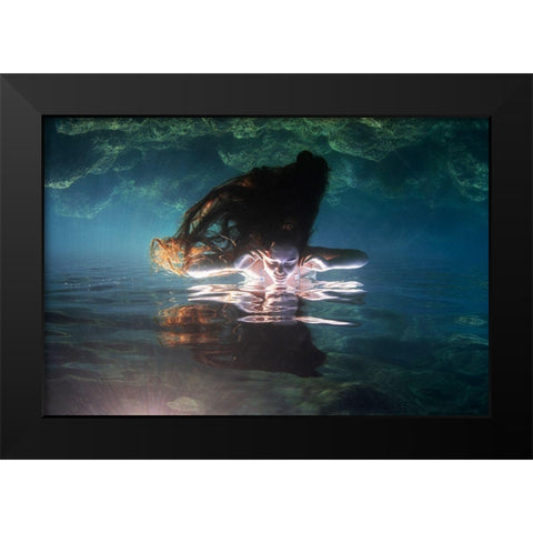 Kassandra Black Modern Wood Framed Art Print by Lopresti, Davide
