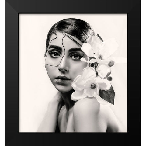 U†Oau…U‡OsuŒU… Black Modern Wood Framed Art Print by Abbasi, Samia