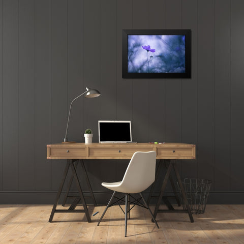 Blue Dream Black Modern Wood Framed Art Print by Hullot Scalvenzi, Benjamine