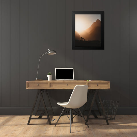Rage, Rage Against The Dying Of The Light. Black Modern Wood Framed Art Print by Regius Polgar, Zoltan