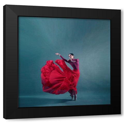 The Girl A Dance Black Modern Wood Framed Art Print by Hasheminasab, Moein