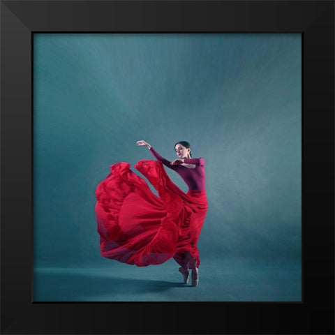 The Girl A Dance Black Modern Wood Framed Art Print by Hasheminasab, Moein