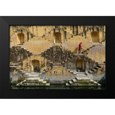 Panna Meena Ka Kund Black Modern Wood Framed Art Print by Masrie, Muslianshah