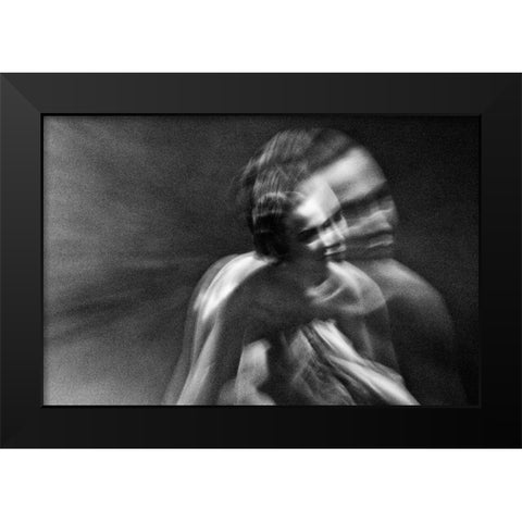 Untitled Black Modern Wood Framed Art Print by Bousca, Bogdan