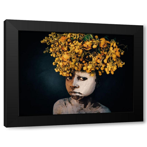 Color Boy-Suri Black Modern Wood Framed Art Print by Yosifov, Svetlin