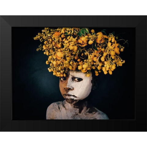 Color Boy-Suri Black Modern Wood Framed Art Print by Yosifov, Svetlin