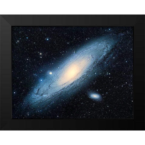 Andromeda Galaxy Black Modern Wood Framed Art Print by Chen, Bo