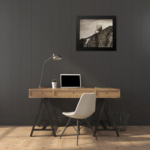 Sisyphus Black Modern Wood Framed Art Print by Hummel, Jeffrey