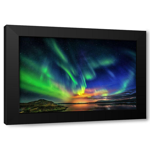 Natures Pyrotechnics Black Modern Wood Framed Art Print by C. Sink, Jeffrey