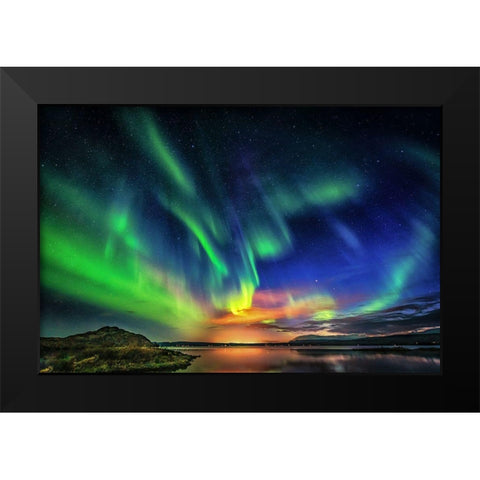 Natures Pyrotechnics Black Modern Wood Framed Art Print by C. Sink, Jeffrey