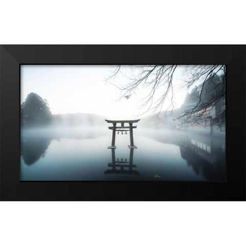 Japan Black Modern Wood Framed Art Print by Ikeda, Takumi
