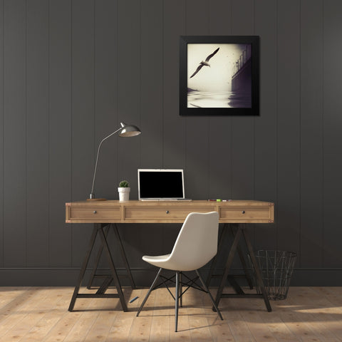 The Tide Black Modern Wood Framed Art Print by Flour, Piet