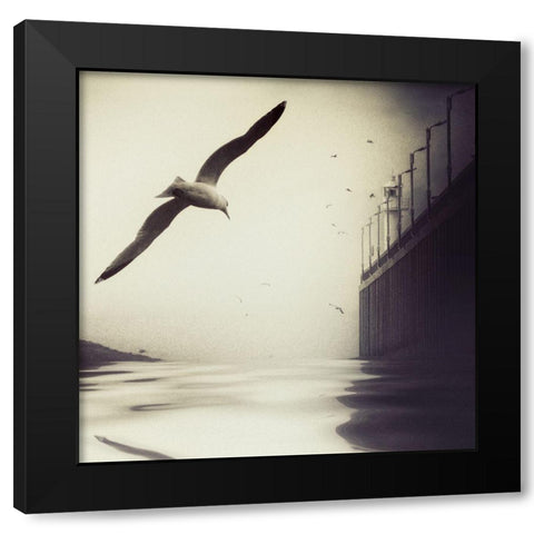 The Tide Black Modern Wood Framed Art Print by Flour, Piet