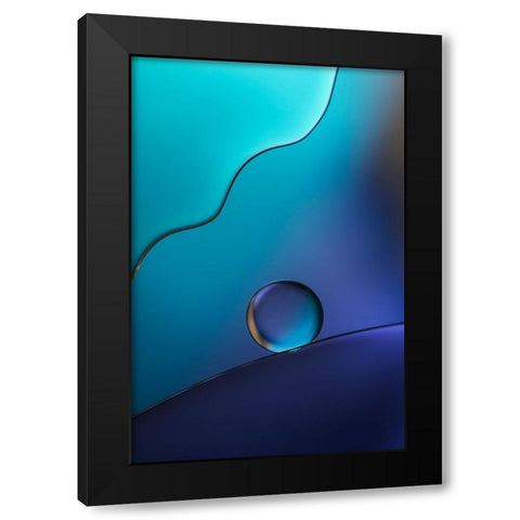 Abyss Black Modern Wood Framed Art Print with Double Matting by Barbieri, Rina