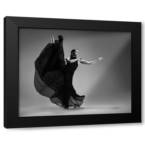 Untitled Black Modern Wood Framed Art Print by Li, Rob