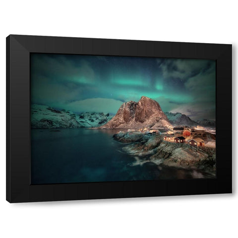 Arctic Green Dream Black Modern Wood Framed Art Print by Gamito, Clara