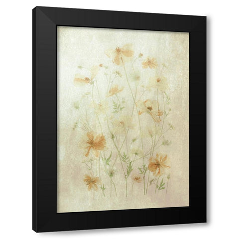 Yellow Cosmos Black Modern Wood Framed Art Print by Zhou, Fangping