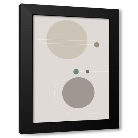 Space Orbit 02 Black Modern Wood Framed Art Print by 1x Studio II