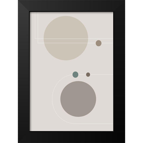 Space Orbit 02 Black Modern Wood Framed Art Print by 1x Studio II