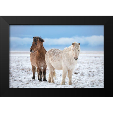 B R O T H E R S Black Modern Wood Framed Art Print by Fegari