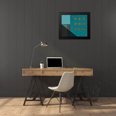 Po Box Black Modern Wood Framed Art Print by Labagnara, Roxana