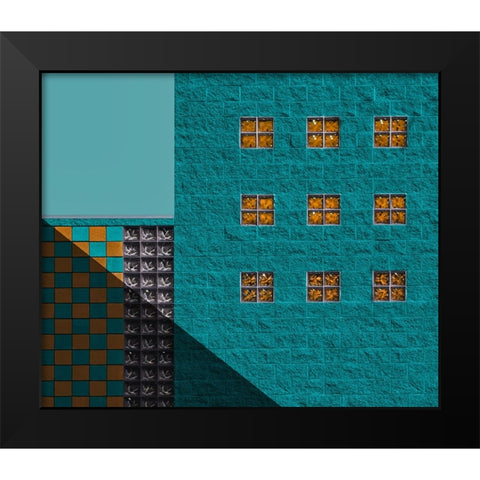 Po Box Black Modern Wood Framed Art Print by Labagnara, Roxana