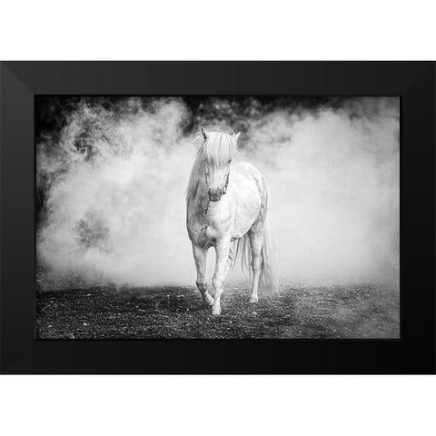 Icelandic Pony Black Modern Wood Framed Art Print by C. Sink, Jeffrey
