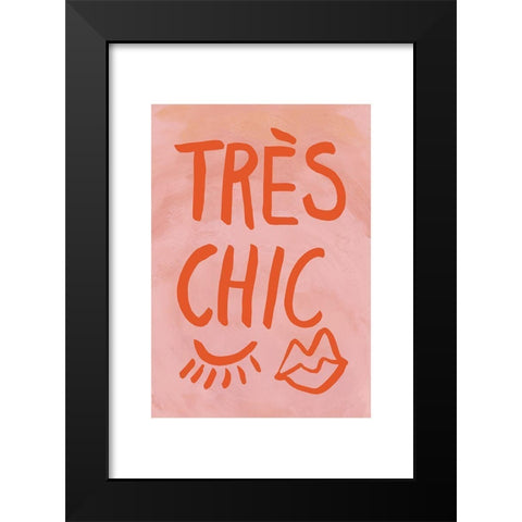 Traus Chic Pink Frame Black Modern Wood Framed Art Print by 1x Studio