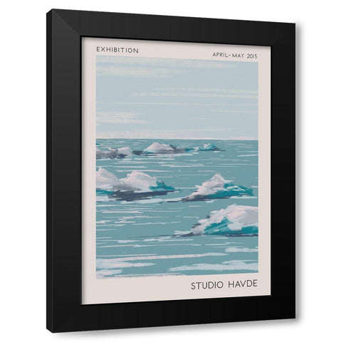 Studio Havde Seascape Black Modern Wood Framed Art Print with Double Matting by 1x Studio II