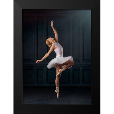 The Ballerina Black Modern Wood Framed Art Print by O Mahony, Kieran