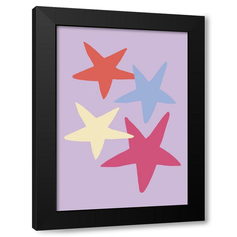 Four Stars 01 Black Modern Wood Framed Art Print by 1x Studio