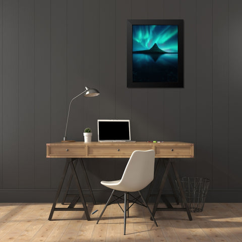 Dreamtime Black Modern Wood Framed Art Print by George, David