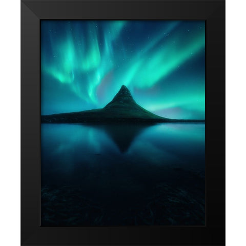 Dreamtime Black Modern Wood Framed Art Print by George, David