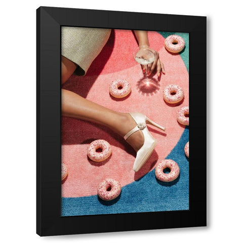 Pink Picnic #02 Black Modern Wood Framed Art Print by 1x Studio III