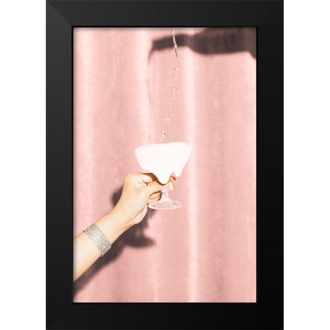 Heres To Pink 04 Black Modern Wood Framed Art Print by 1x Studio III