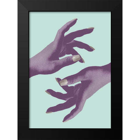 Reaching No 02 Black Modern Wood Framed Art Print by 1x Studio III