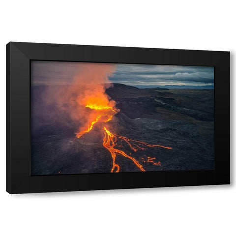 Midnight At The Devila??S Kitchen Black Modern Wood Framed Art Print by R. Nebelski, Rafal
