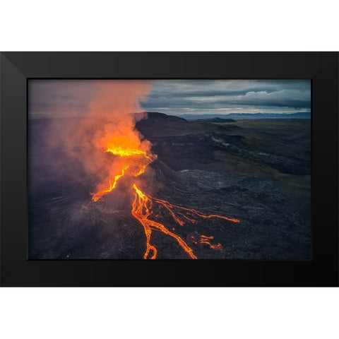 Midnight At The Devila??S Kitchen Black Modern Wood Framed Art Print by R. Nebelski, Rafal