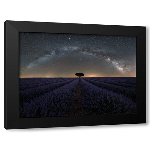 Solitario - Solitaire Black Modern Wood Framed Art Print by Concepcion Alvarado, Jesus