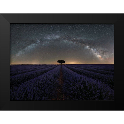 Solitario - Solitaire Black Modern Wood Framed Art Print by Concepcion Alvarado, Jesus